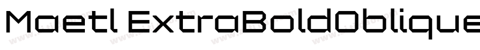 Maetl ExtraBoldOblique字体转换
